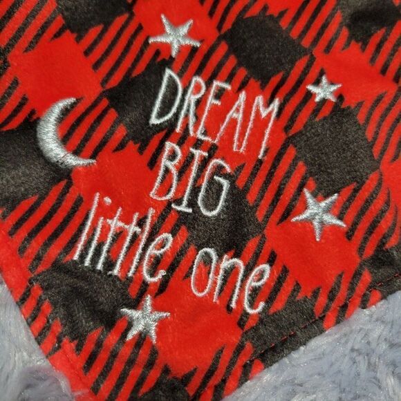 Baby Starters Baby Lovey Security Blanket Rattle Gray Dog Dream Big Little One - Picture 4 of 11